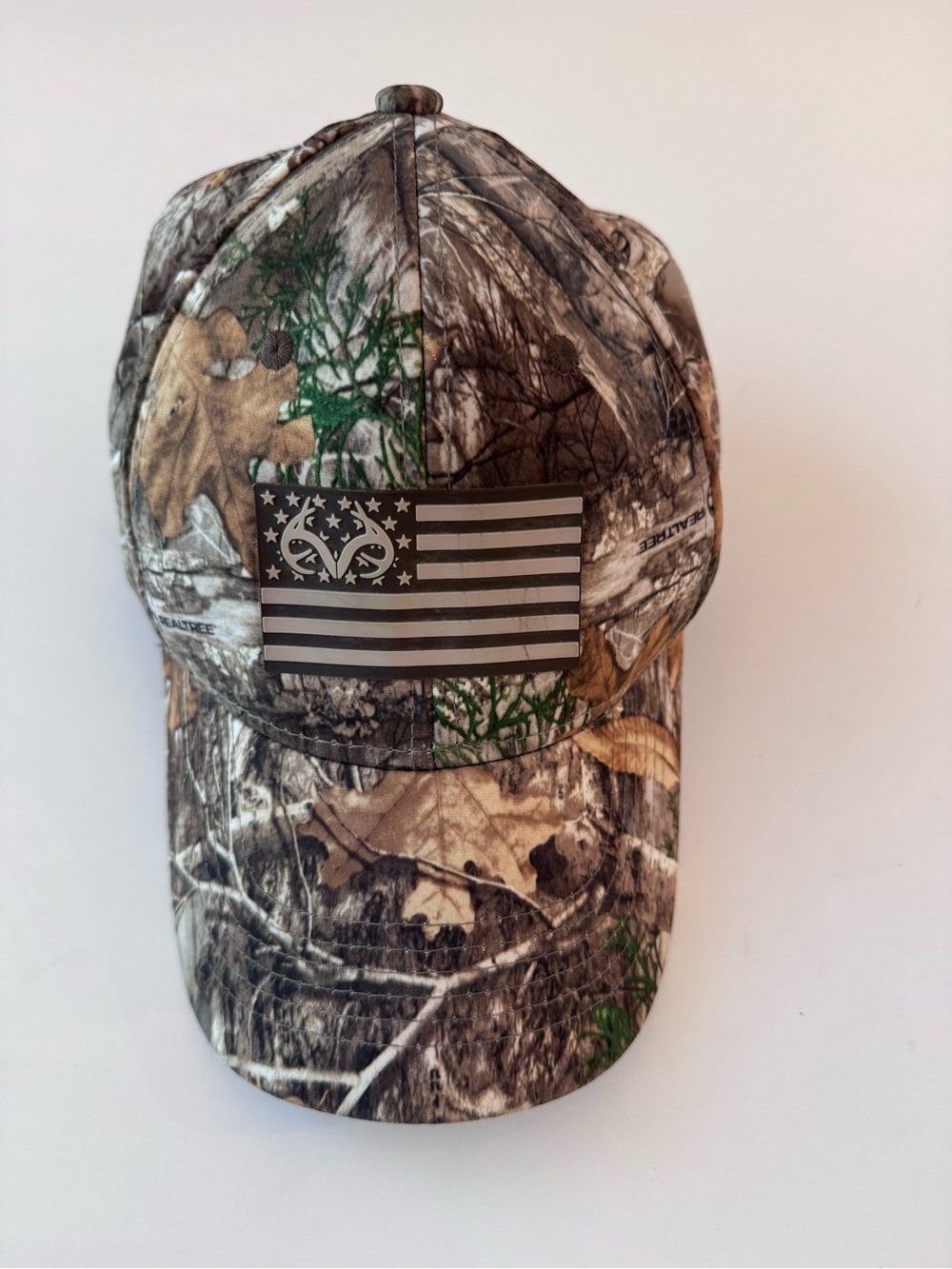 Realtree Camouflage Flag Patch Hat